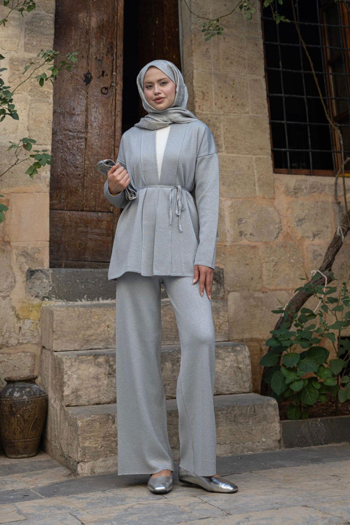 Victoria Simli Takım Gri, Fiyatları Victoria Simli Takım Gri- Haza Moda 