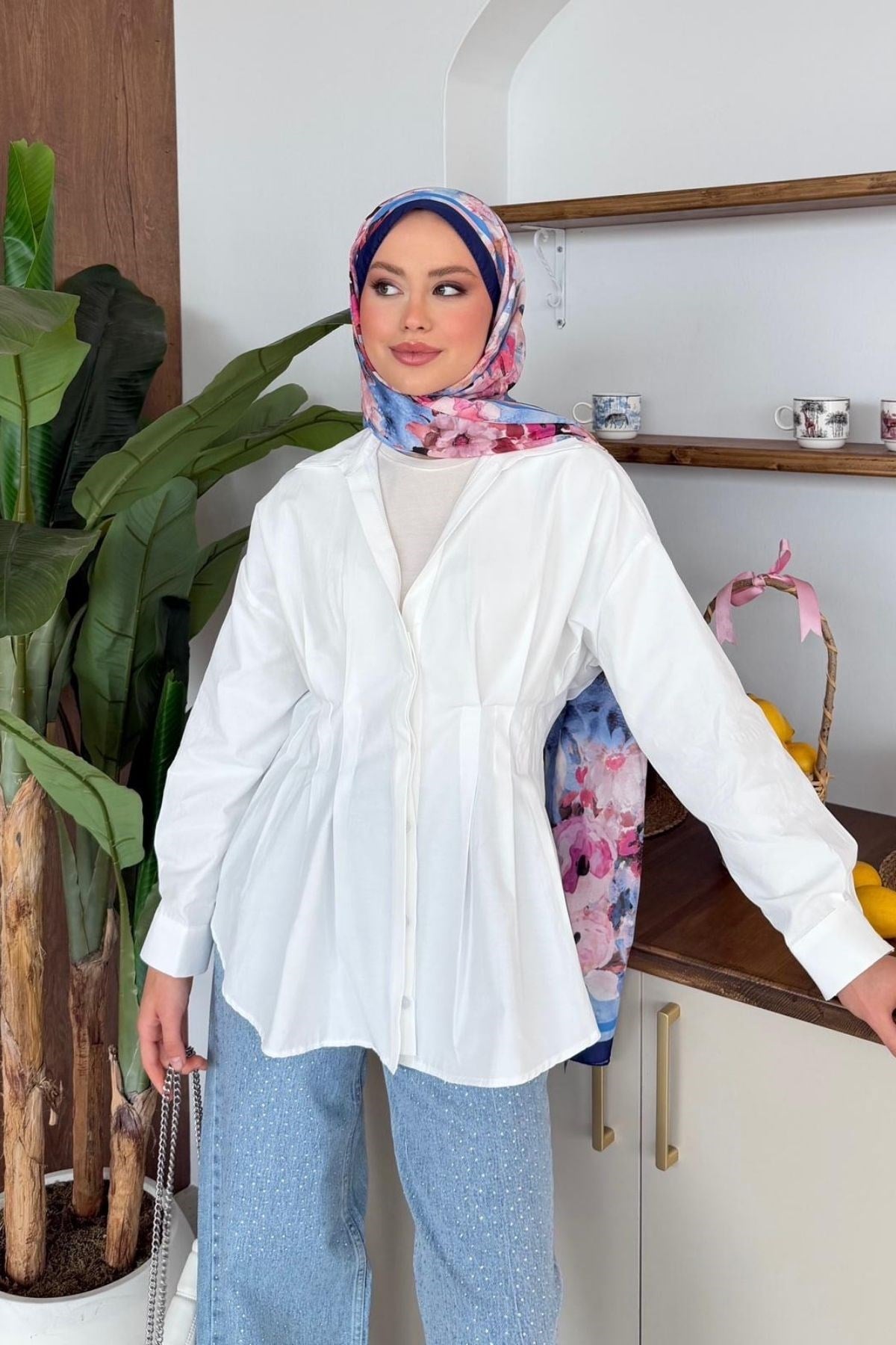 Wolla Pileli Gömlek Beyaz, Fiyatları Wolla Pileli Gömlek Beyaz| Haza Moda