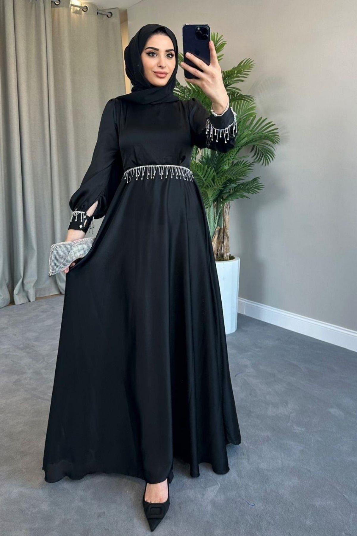 فستان سهرة يامور أسود