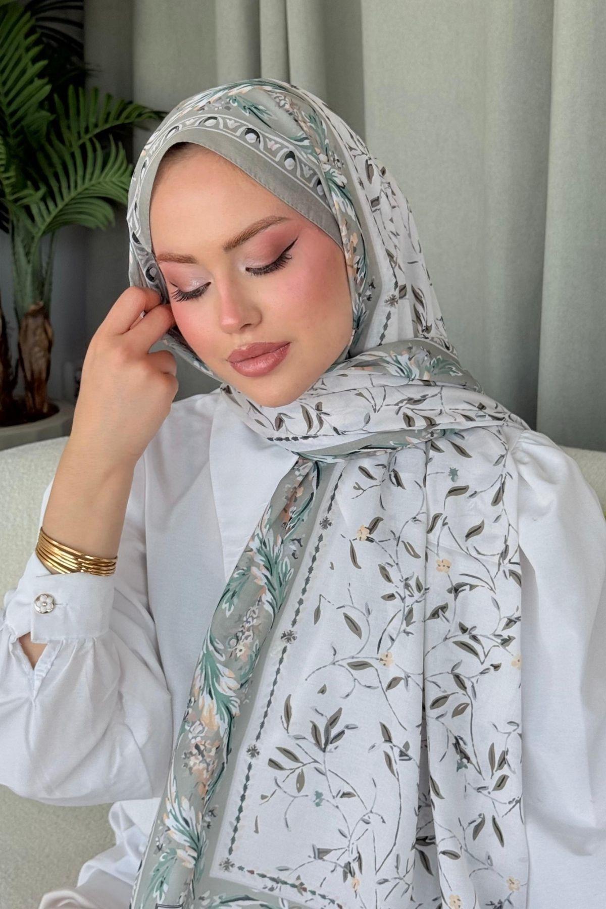 Yaprak Dijital Etnik Şal Gri, Fiyatları Yaprak Dijital Etnik Şal Gri- Haza Moda 