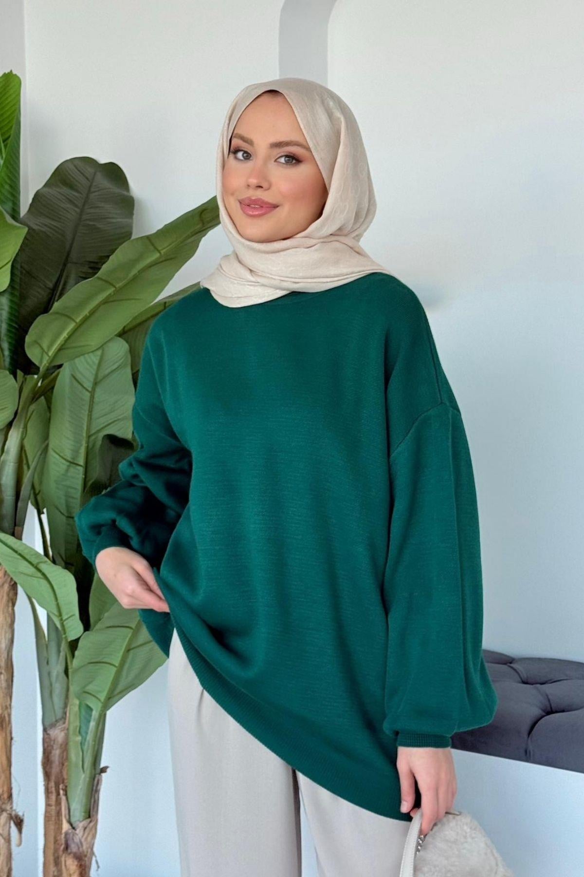Yarım Boğazlı Triko Kazak Zümrüt, Fiyatları Yarım Boğazlı Triko Kazak Zümrüt - Haza Moda 