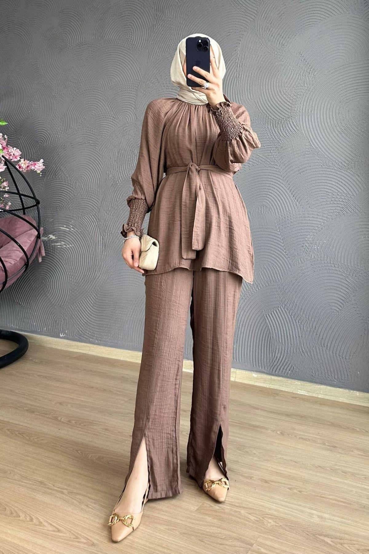 Yasmin Keten Takım Kahve, Fiyatları 