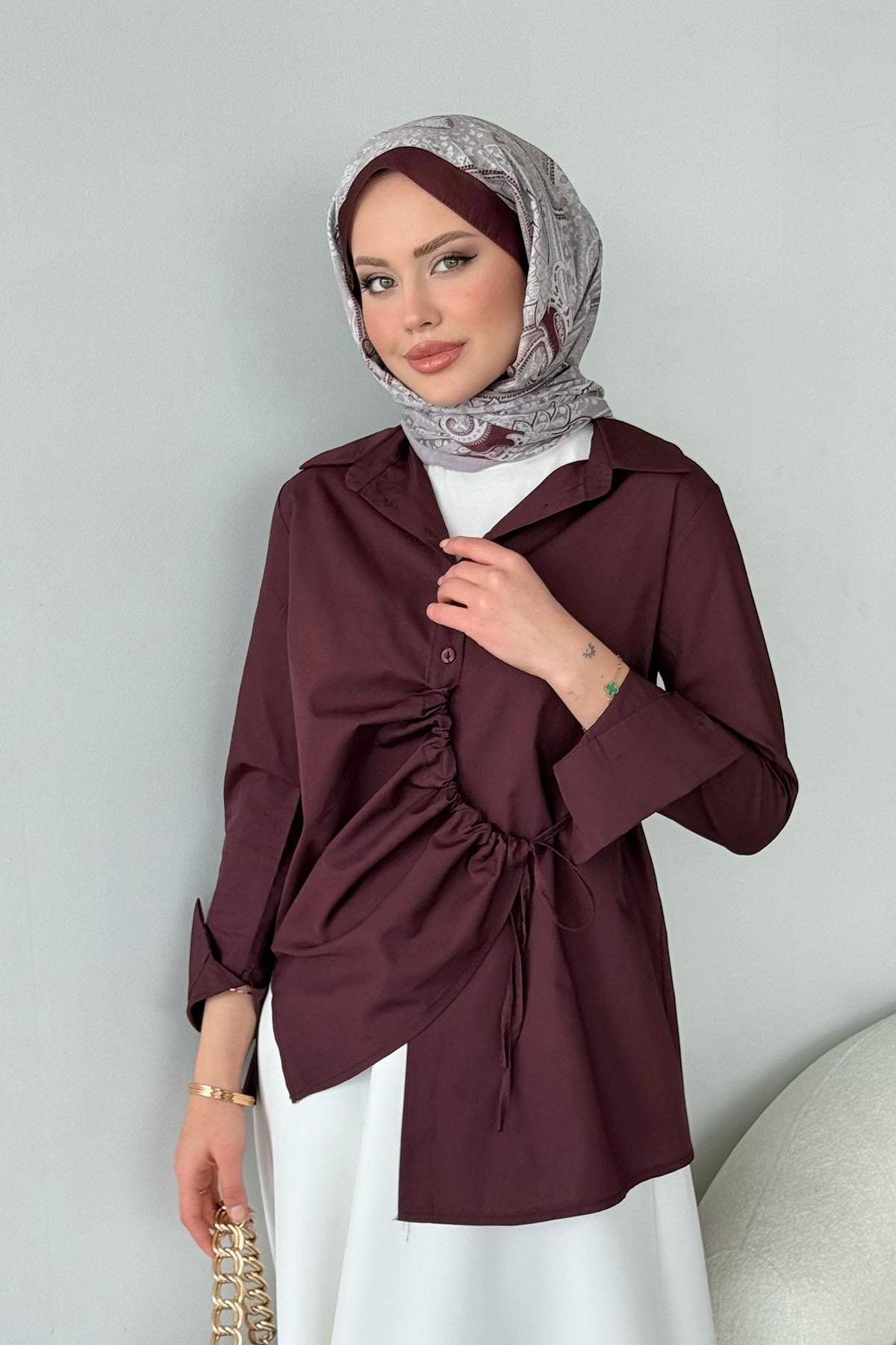 Yüsra Gömlek Cherry, Fiyatları Yüsra Gömlek Cherry - Haza Moda