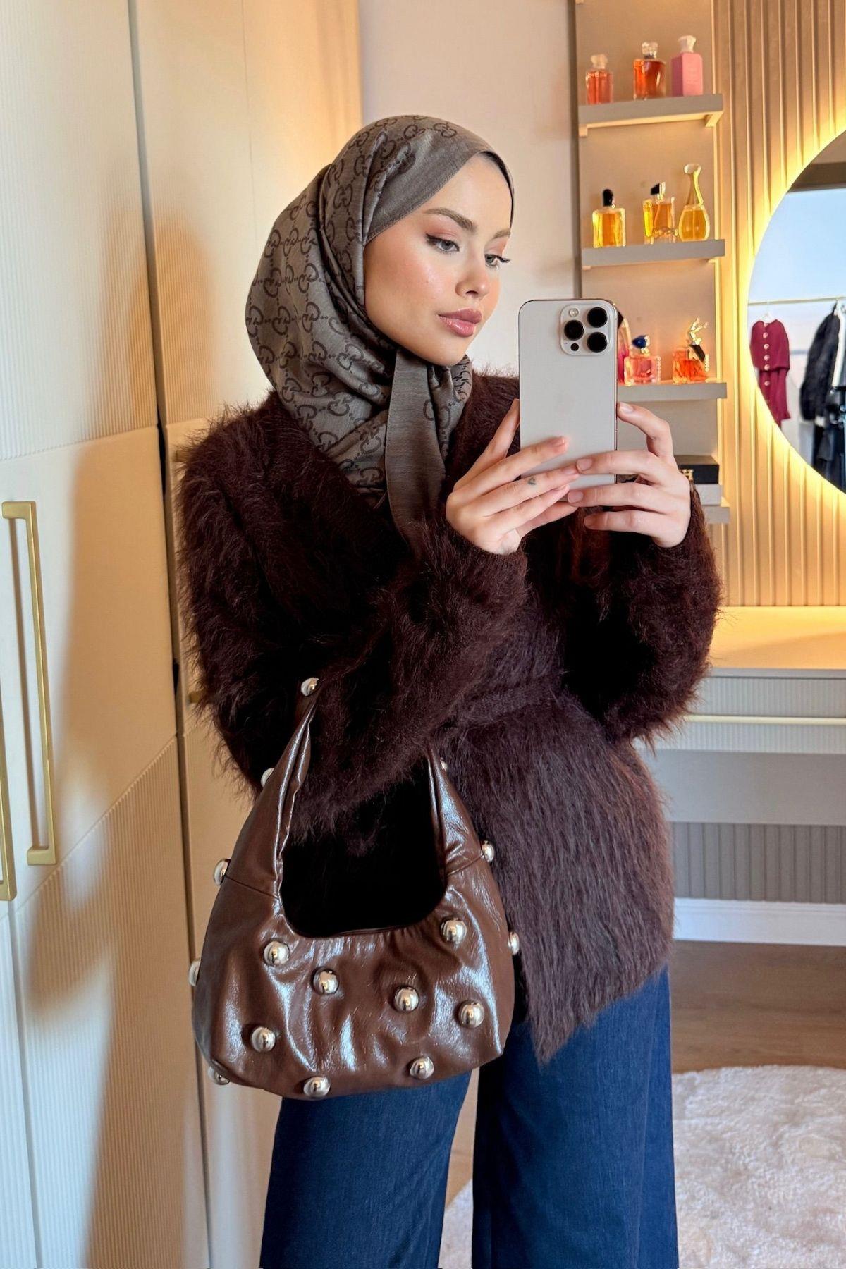 Zehra Tüylü Angora Ceket Acı Kahve, Fiyatları 