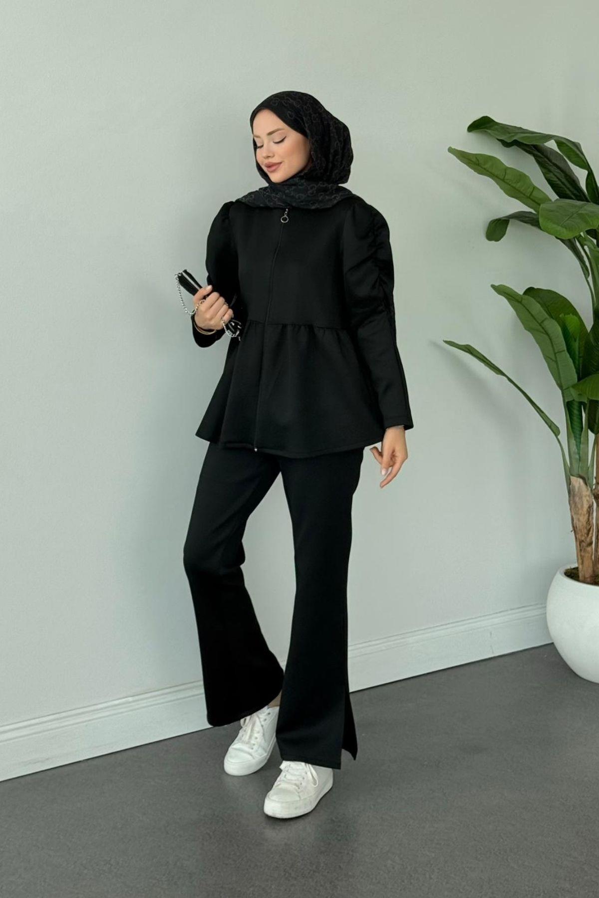 Zerrin Takım Siyah, Fiyatları Zerrin Takım Siyah- Haza Moda 