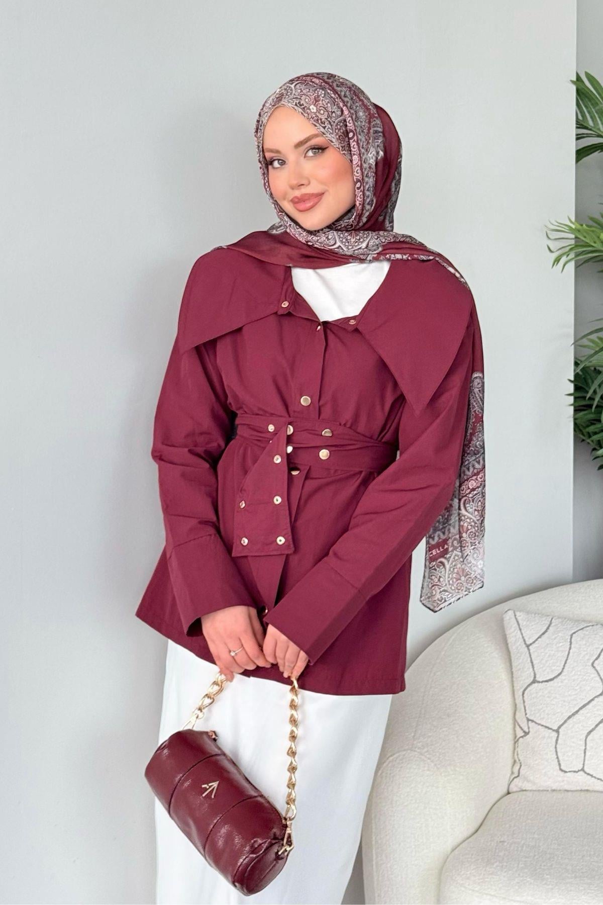 Zımbalı Gömlek Bordo, Fiyatları 