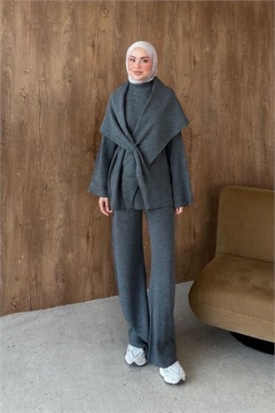 Care Triko Takım Gri, Fiyatları Care Triko Takım Gri| Haza Moda
