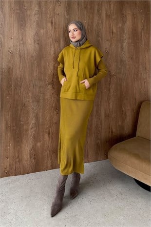 Elf Croplu Elbise Hardal, Fiyatları Elf Croplu Elbise Hardal | Haza Moda