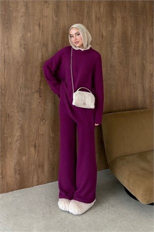 Premium Fitili Angora Takım Mürdüm, Fiyatları 