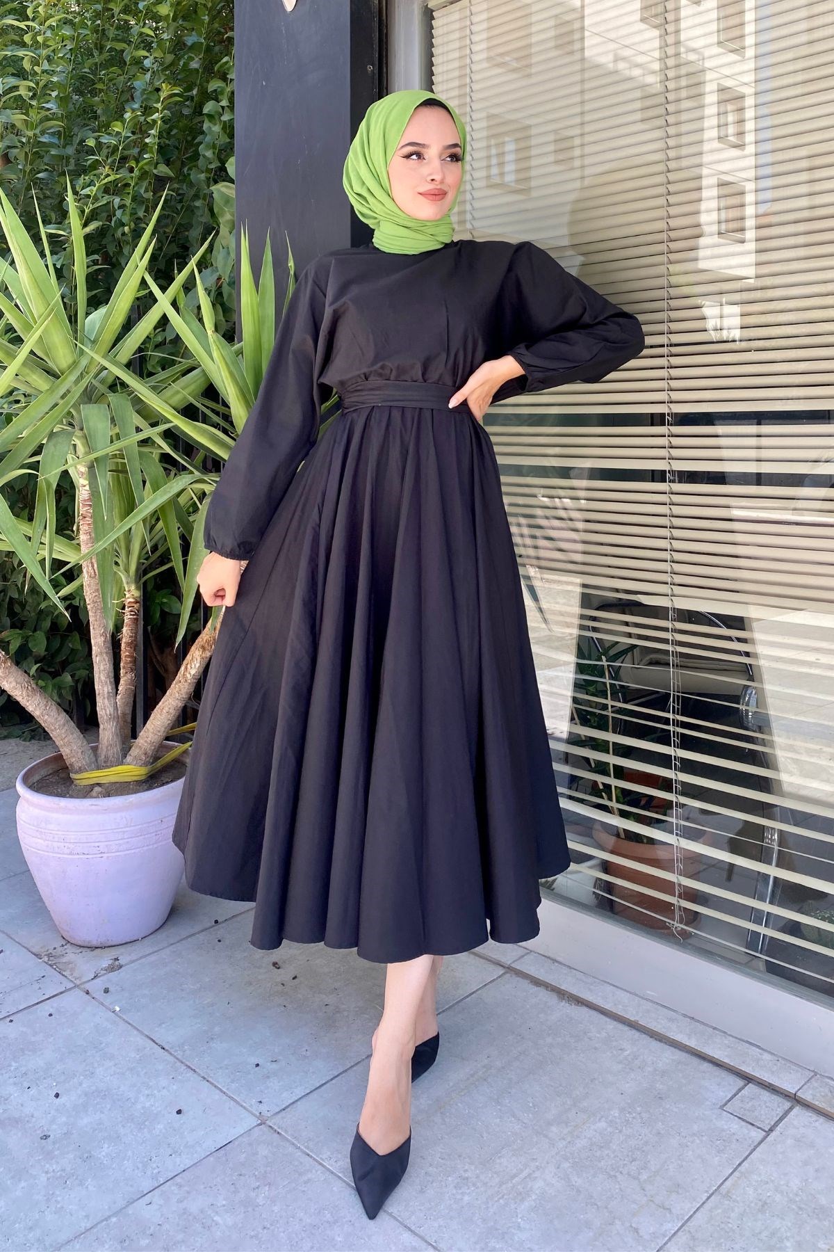 Mevlana Elbise Siyah – Haza Moda | Tesettür Giyim