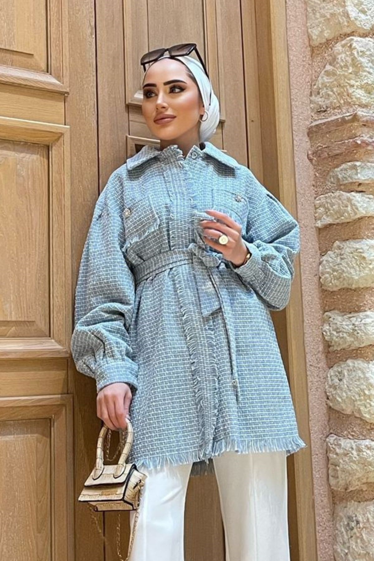 Mira Tüvit Ceket Bebemavi – Haza Moda | Tesettür Giyim