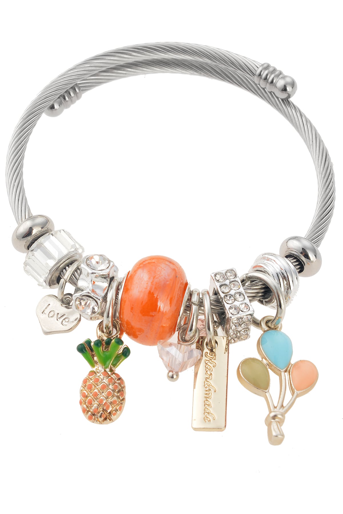 Ananas Figürlü Silver Bileklik