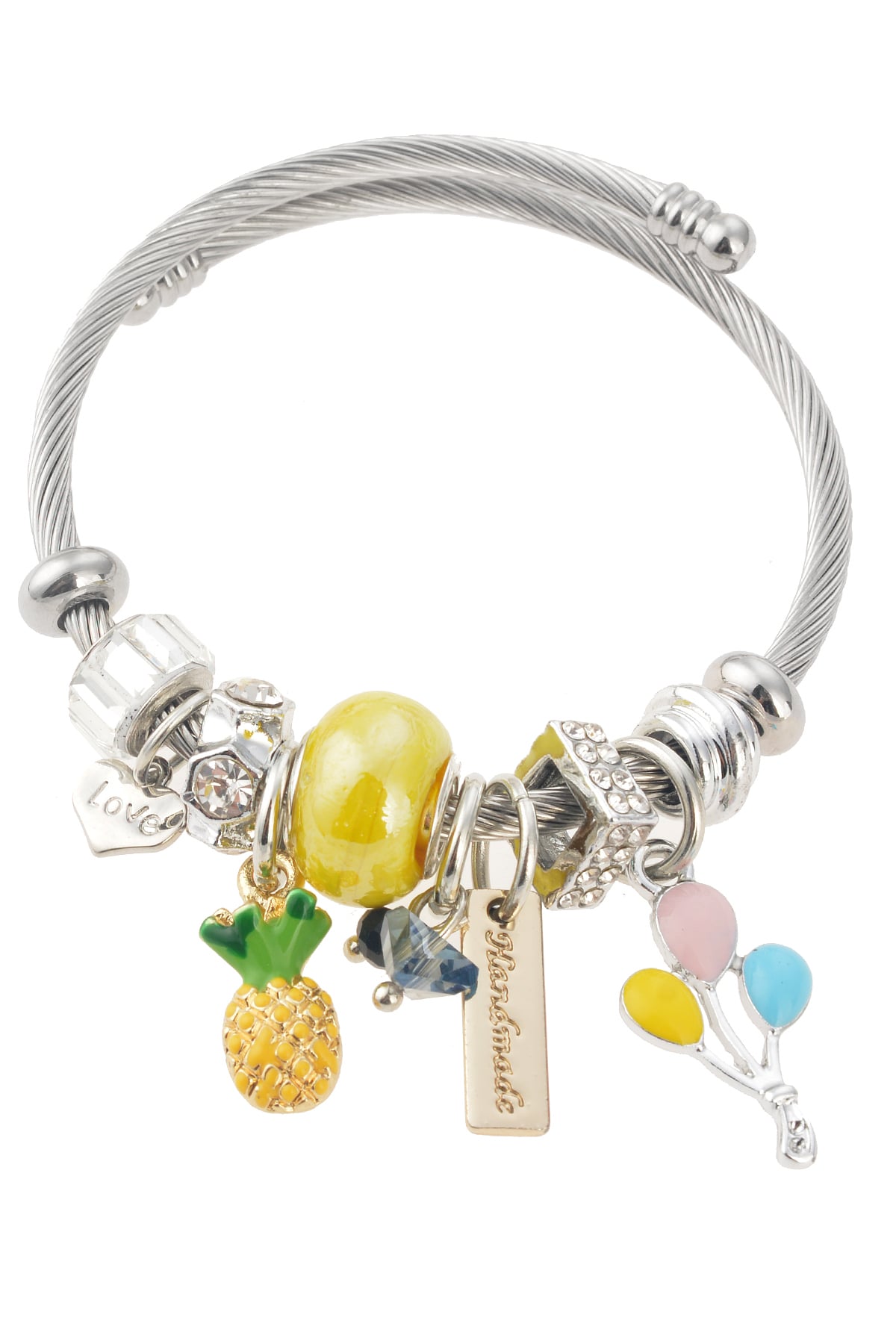 Ananas Figürlü Silver Bileklik