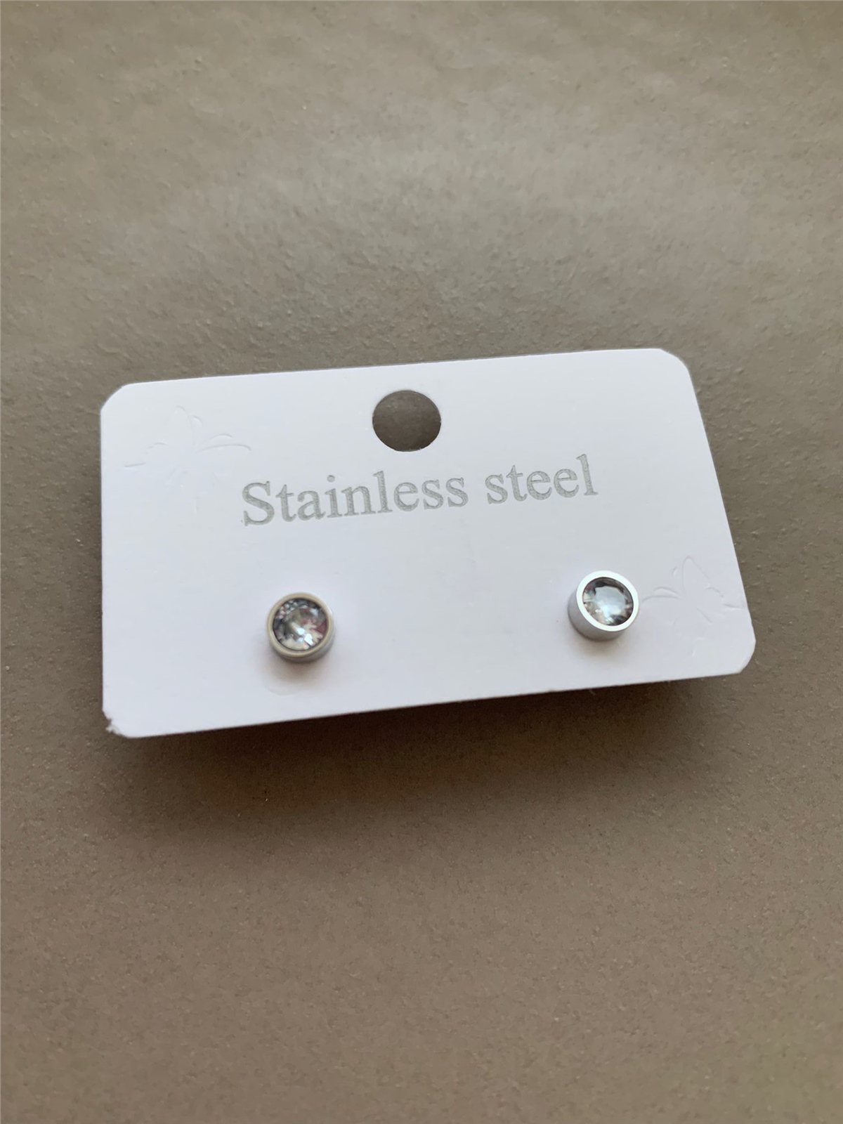Çelik Silver Mini Tektaş Küpe