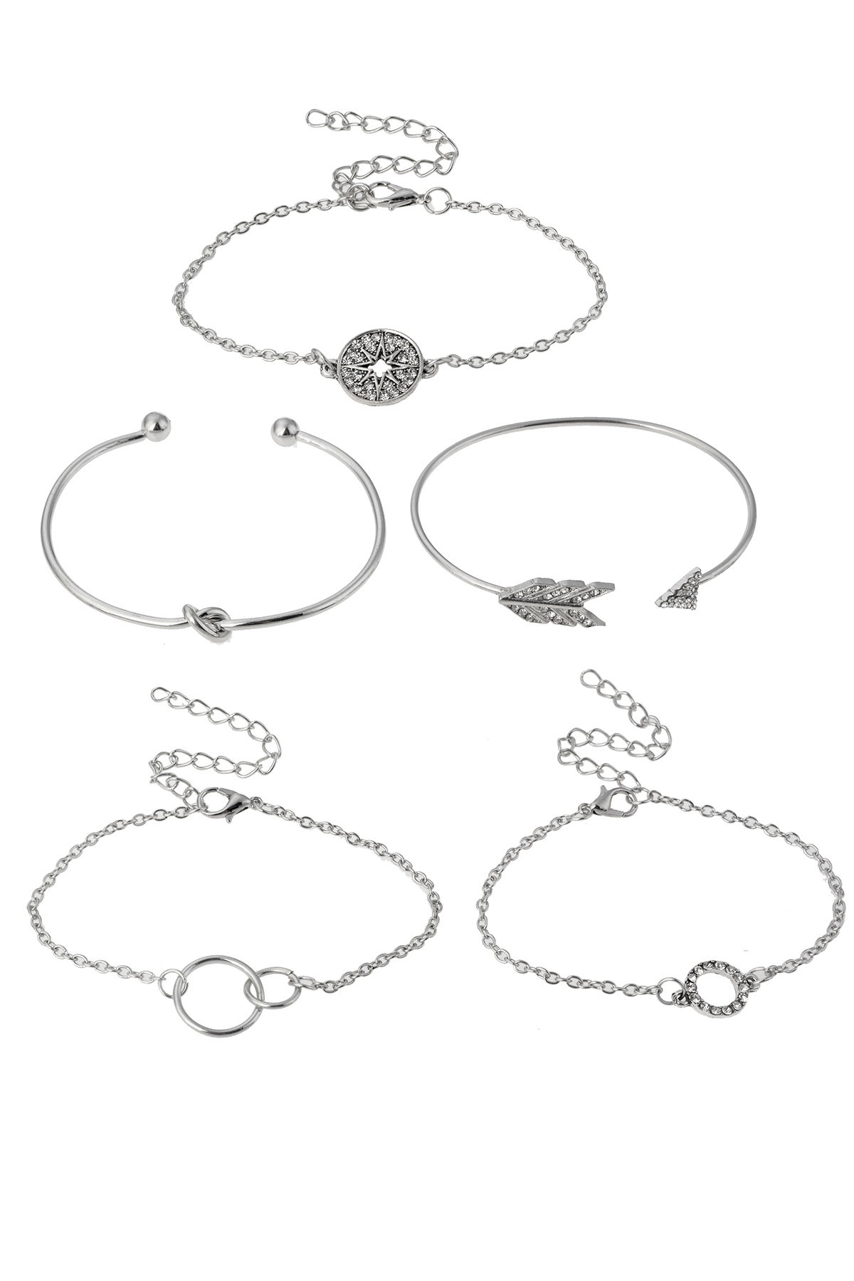 Çoklu Silver Bileklik Seti