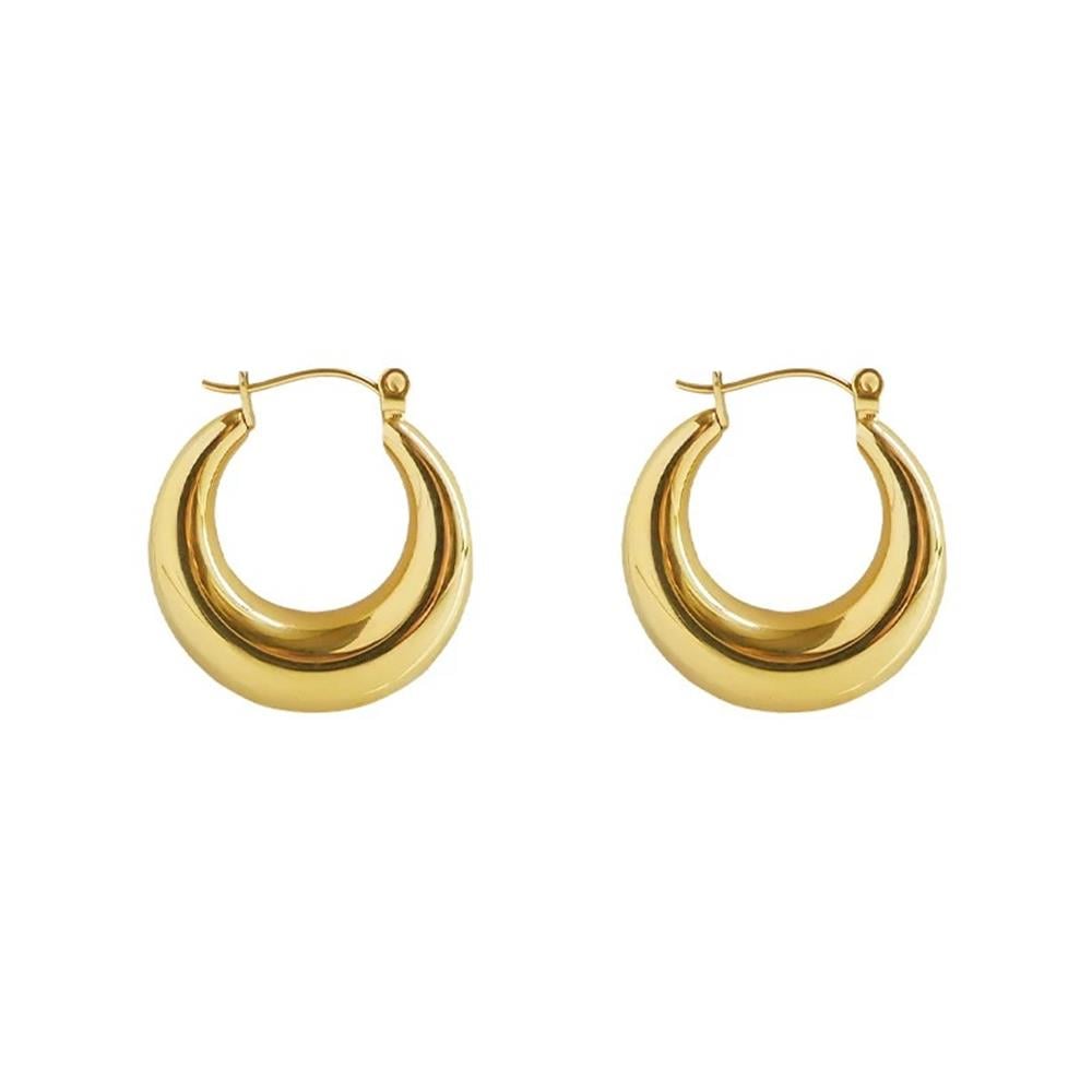 Gold Çelik Halka Küpe