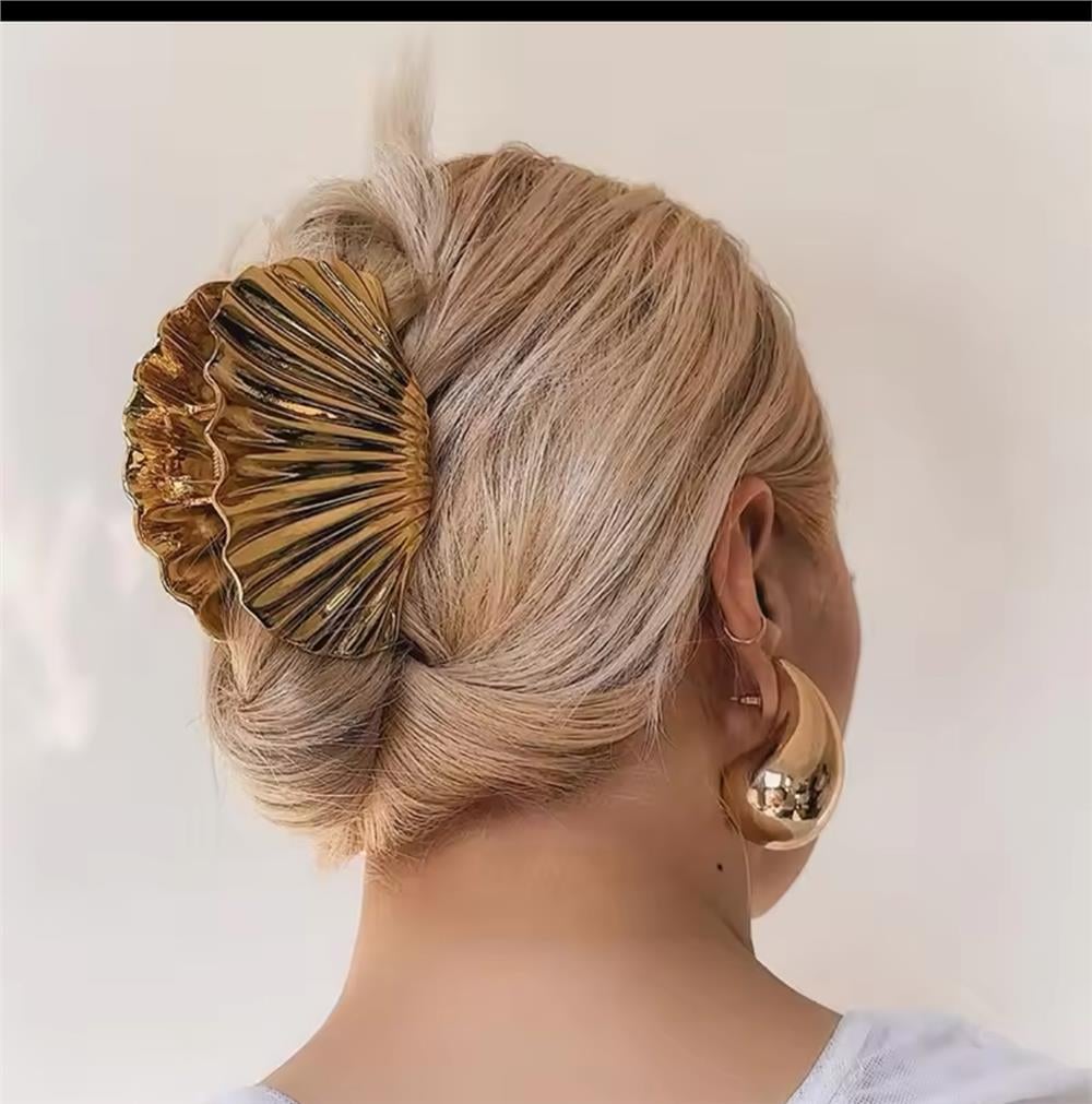 Gold Midye Büyük Boy Mandal Toka