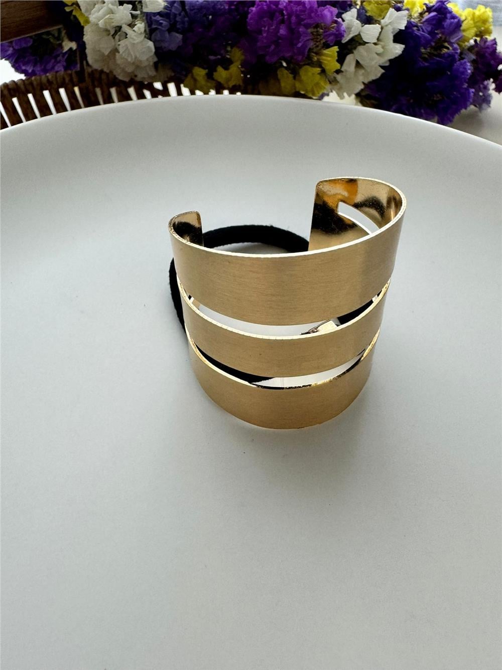 Gold Üçlü Metal ve Lastik Toka