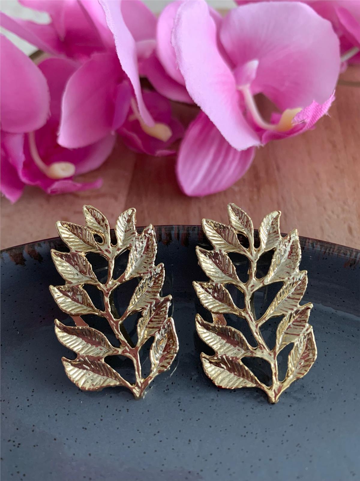 Gold Yapraklar Küpe