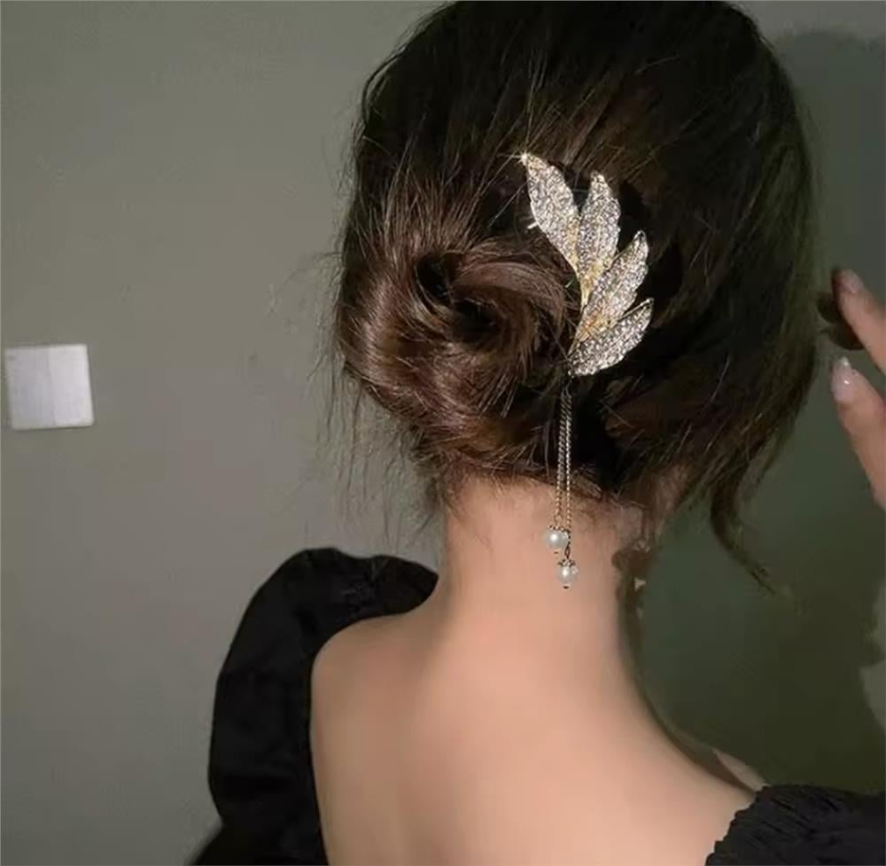 Gold Yapraklı Japon Topuz Tokası