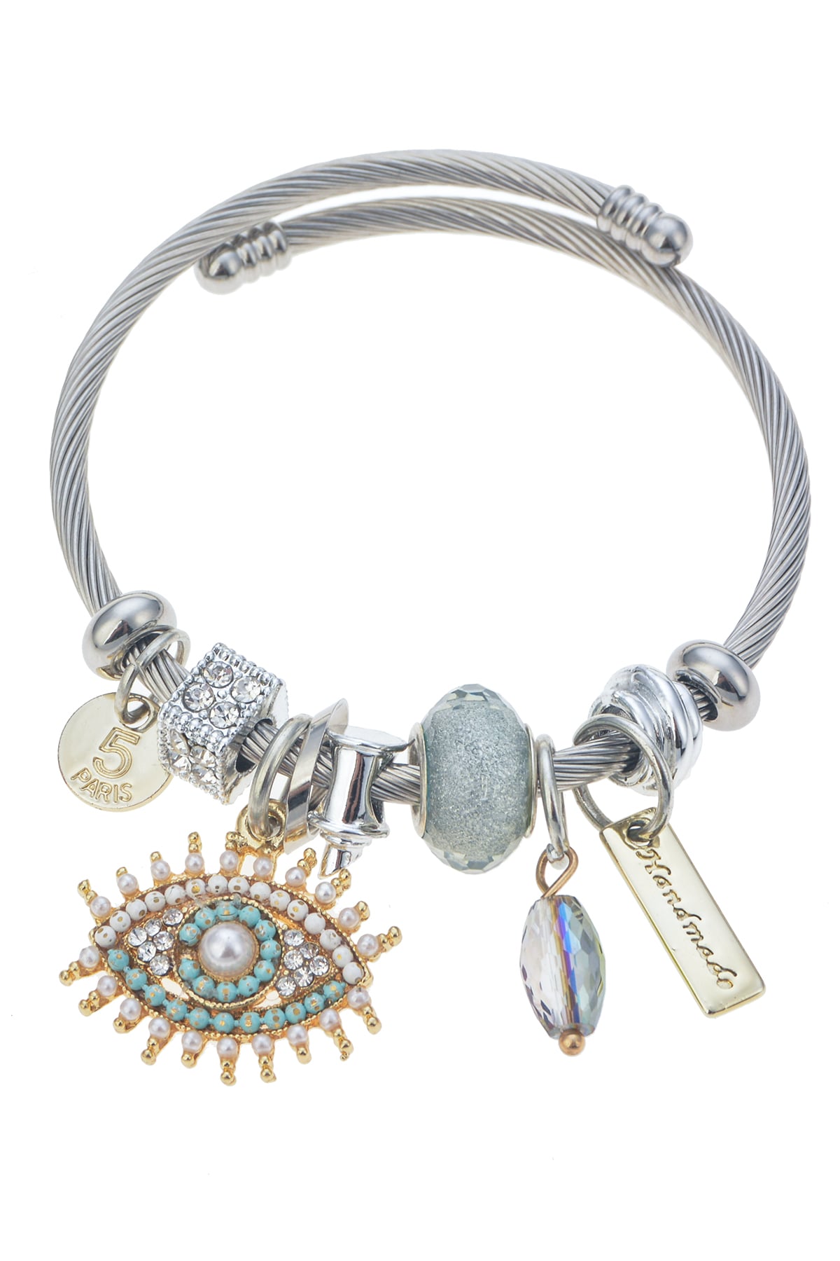 Göz Figürlü Silver Bileklik