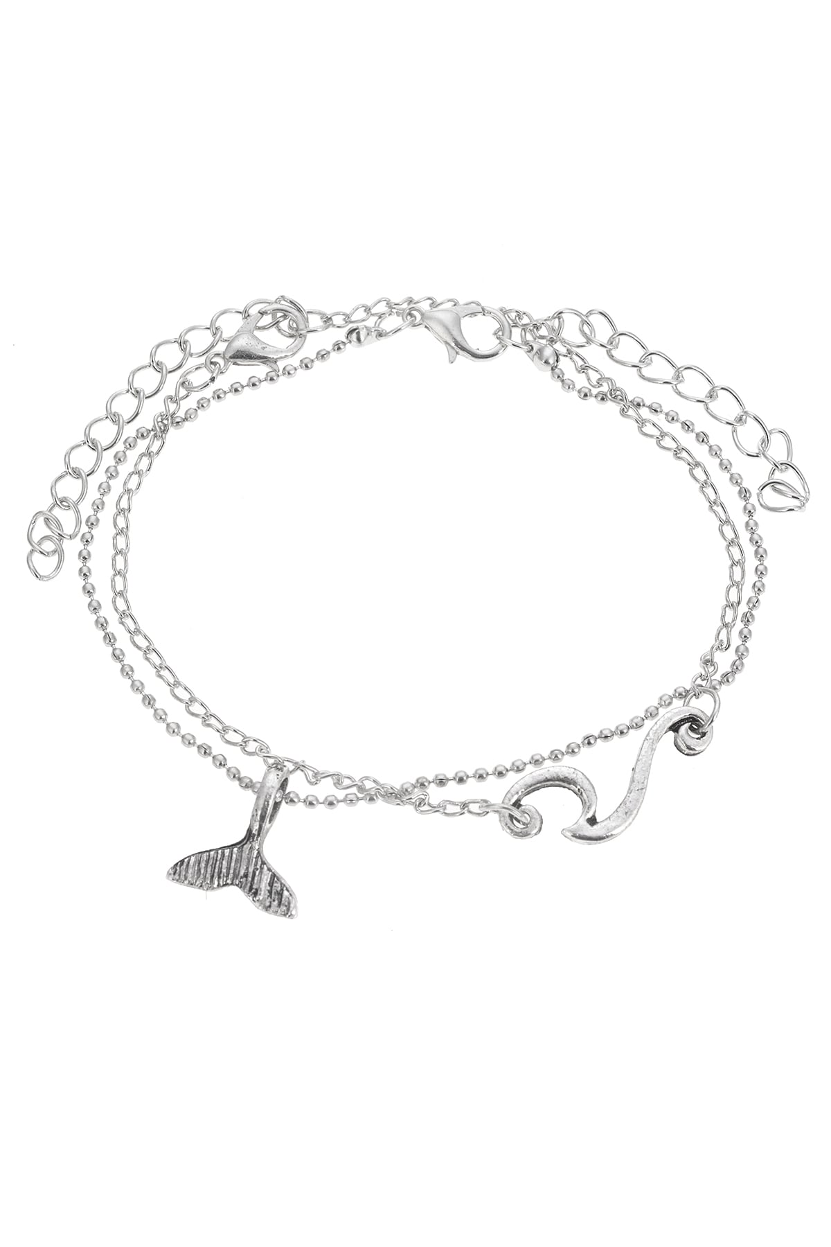 Balık ve Dalga Figürlü Halhal