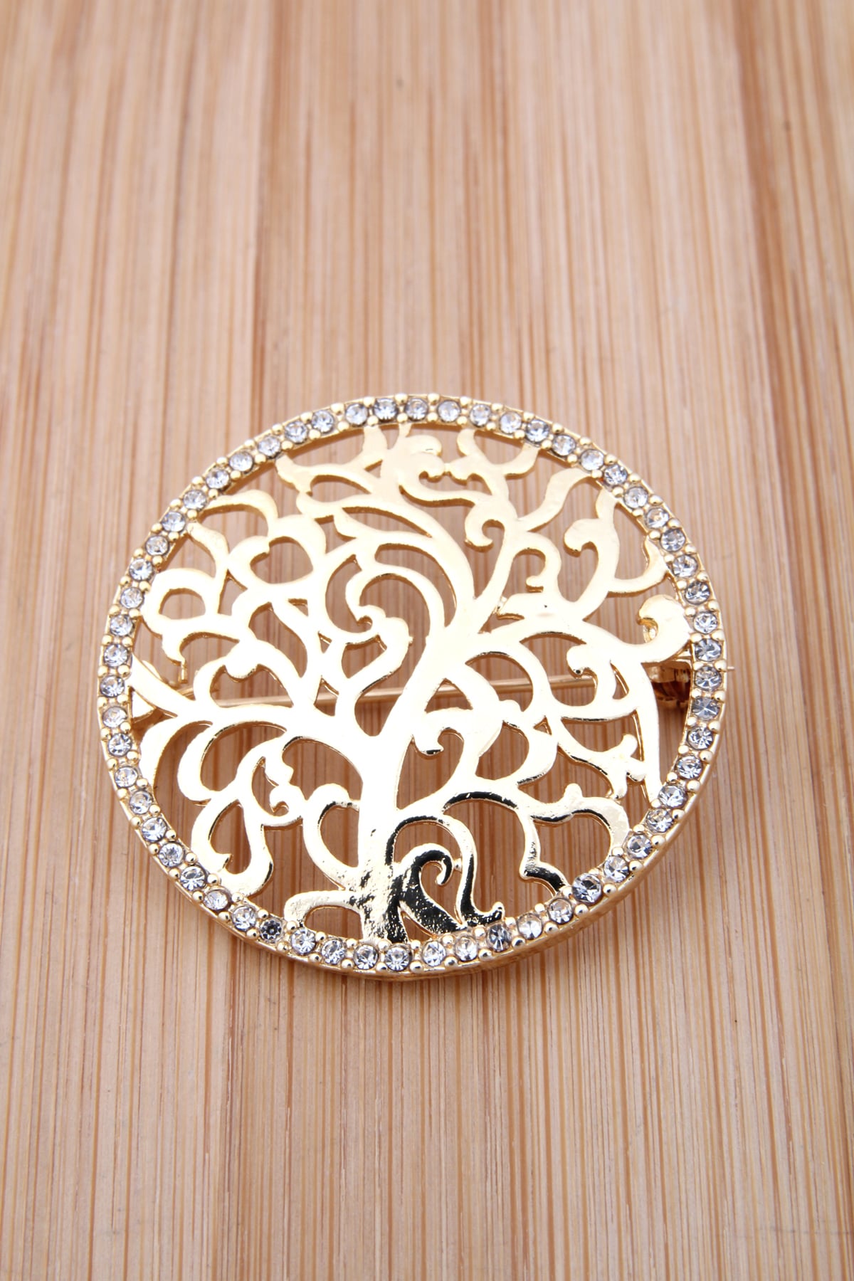 Hayat Ağacı Gold Broş