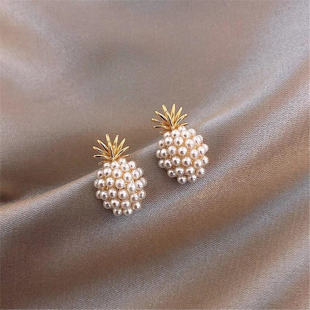 İncili Ananas Küpe