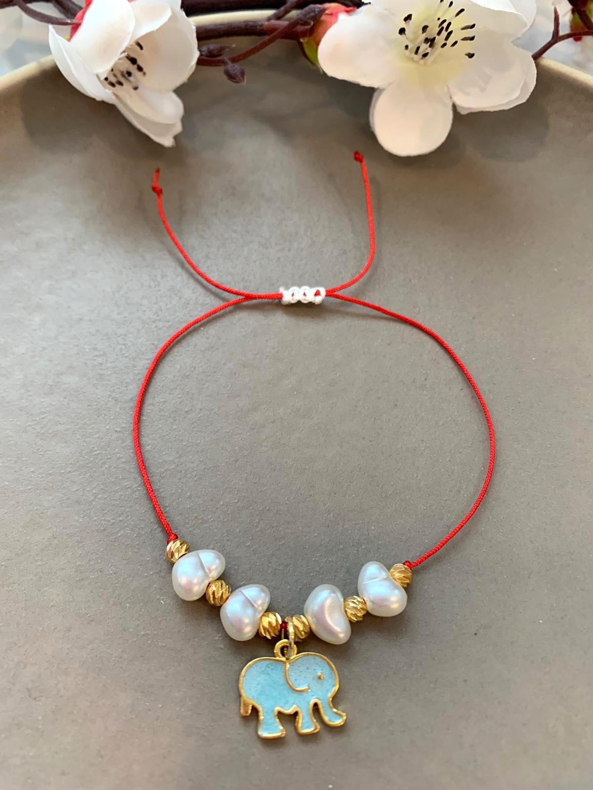 İncili Fil Figürlü Marteniçka Bileklik