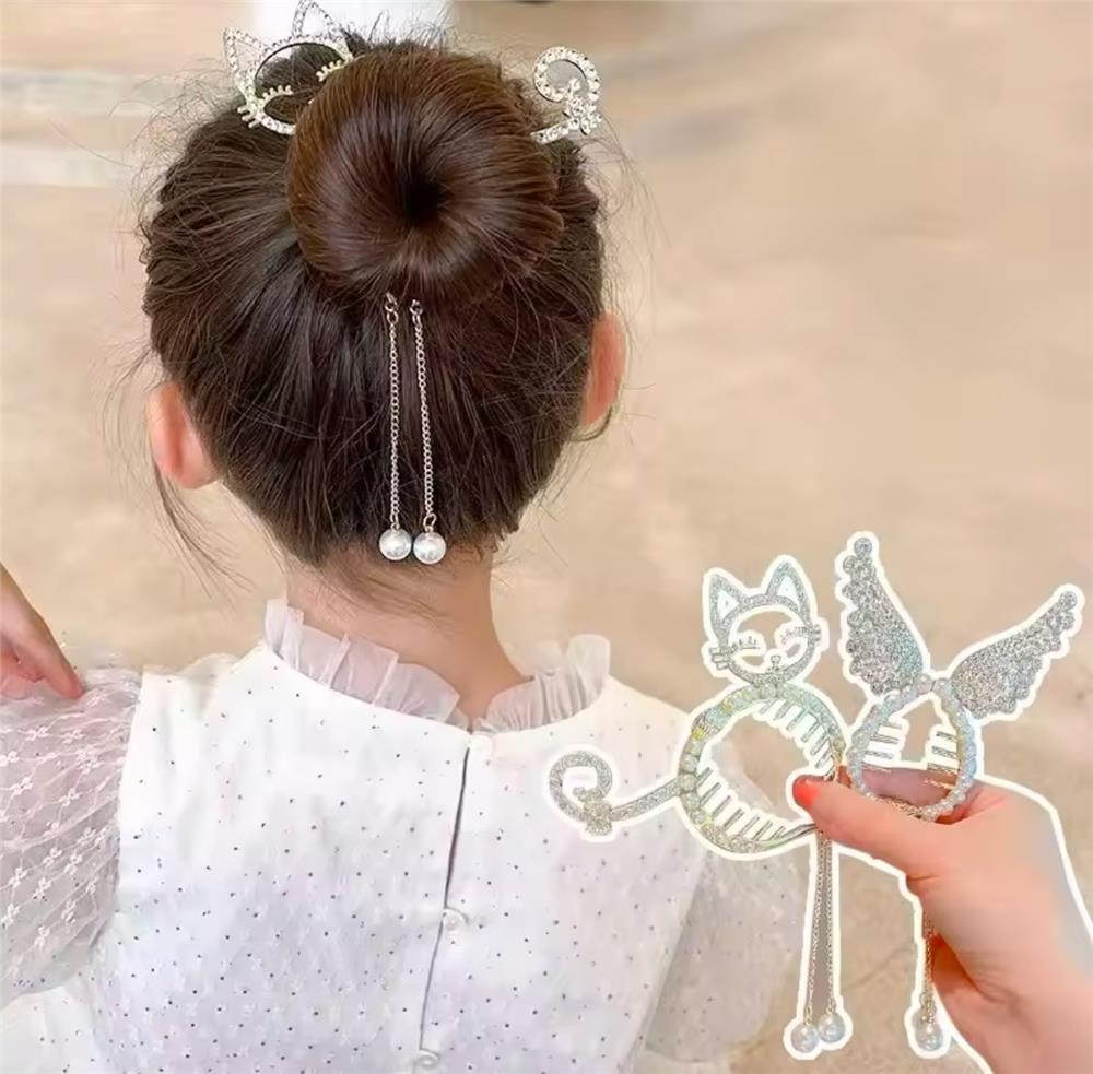 Kedi Şekilli Topuz Tokası