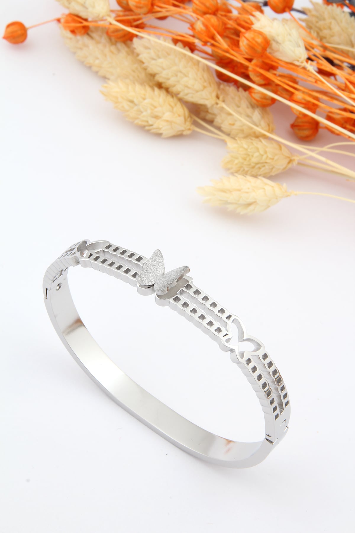 Kelebekli Çelik Bileklik