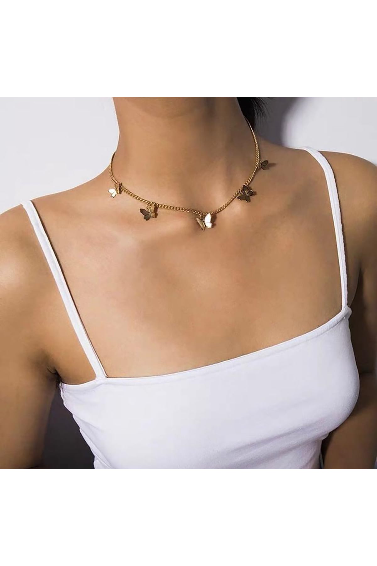 Kelebekli Zincir Kolye