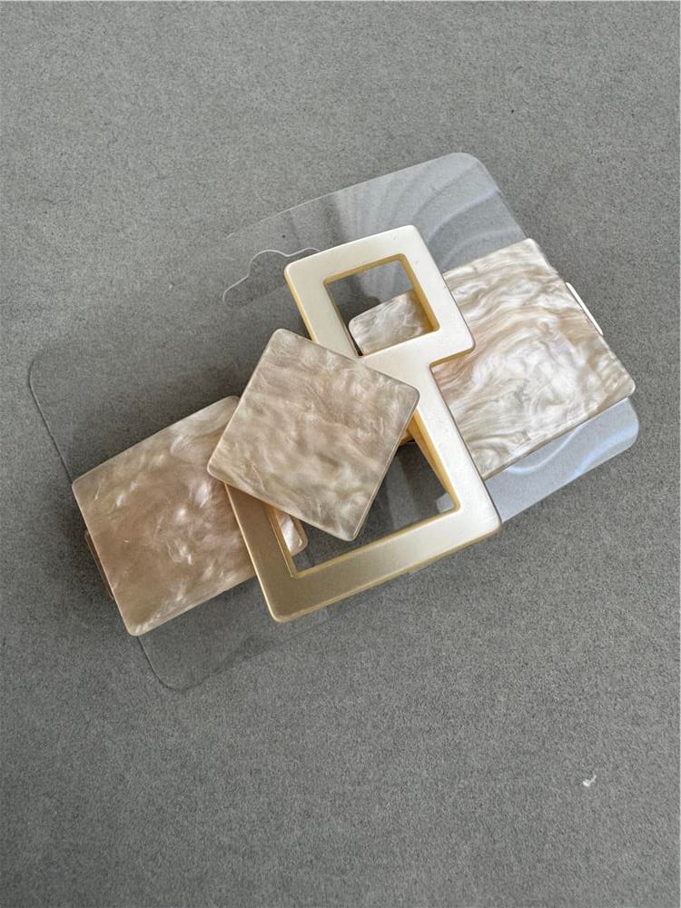 Krem Geometrik Otomatik Toka