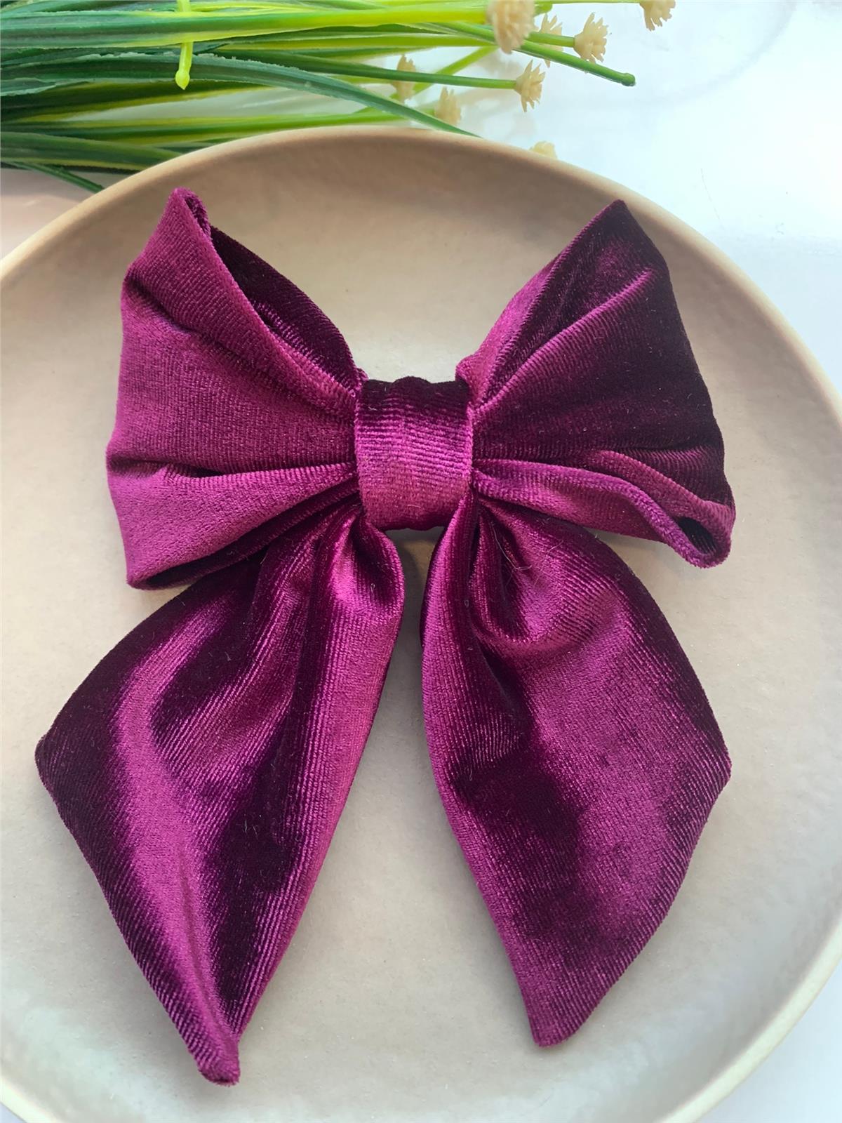 Mor Kadife Fiyonk Toka