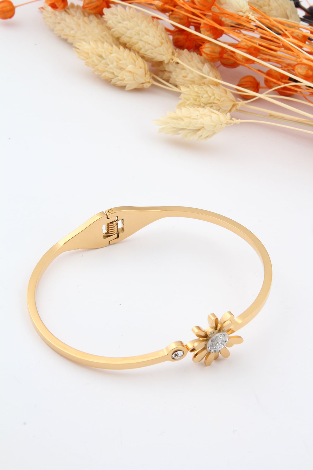 Papatyalı Çelik Bileklik