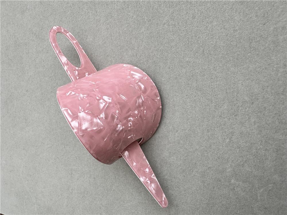Pembe Alacalı Kemik Topuz Çubuk Toka