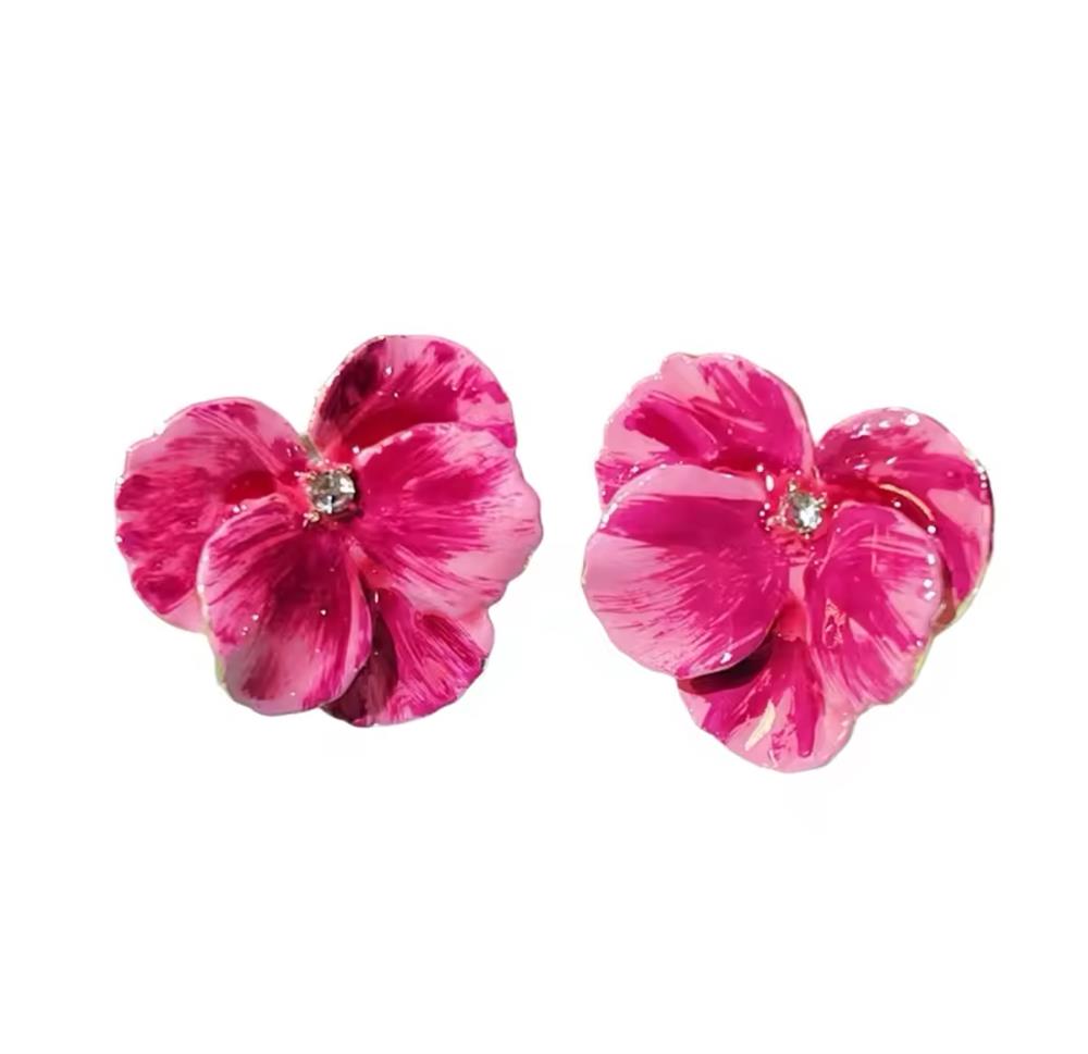 Pembe Orkide Küpe