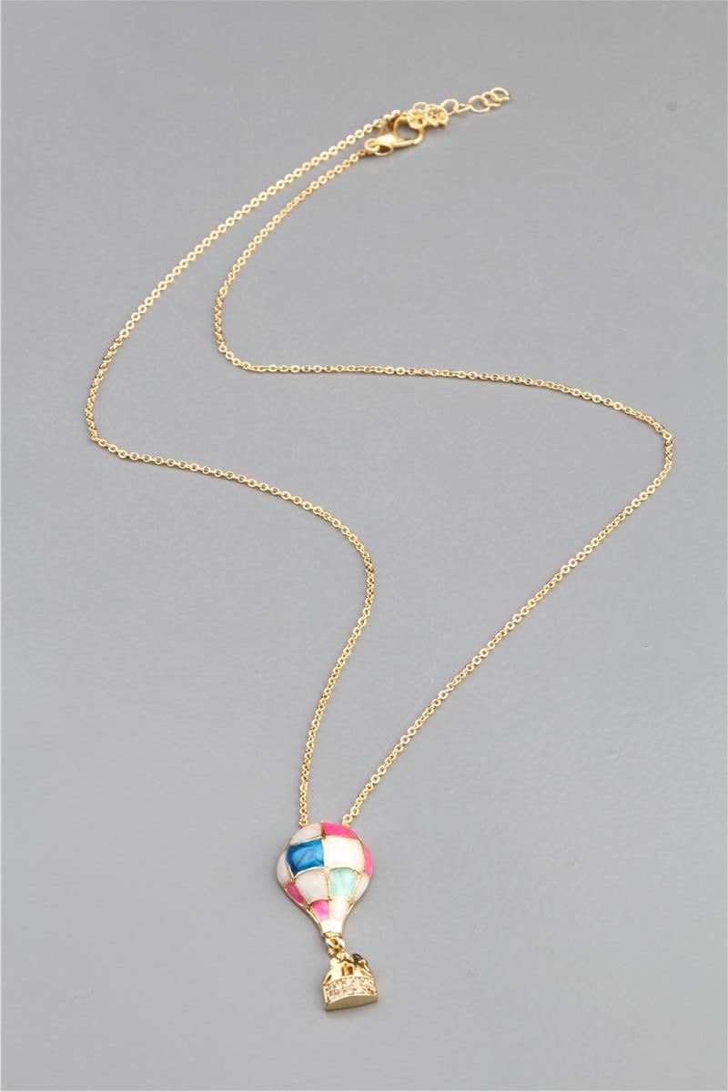 Renkli Mineli Balon Kolye