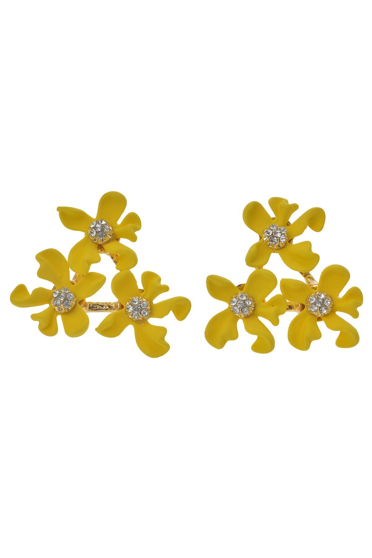 Sarı Çiçekli Küpe