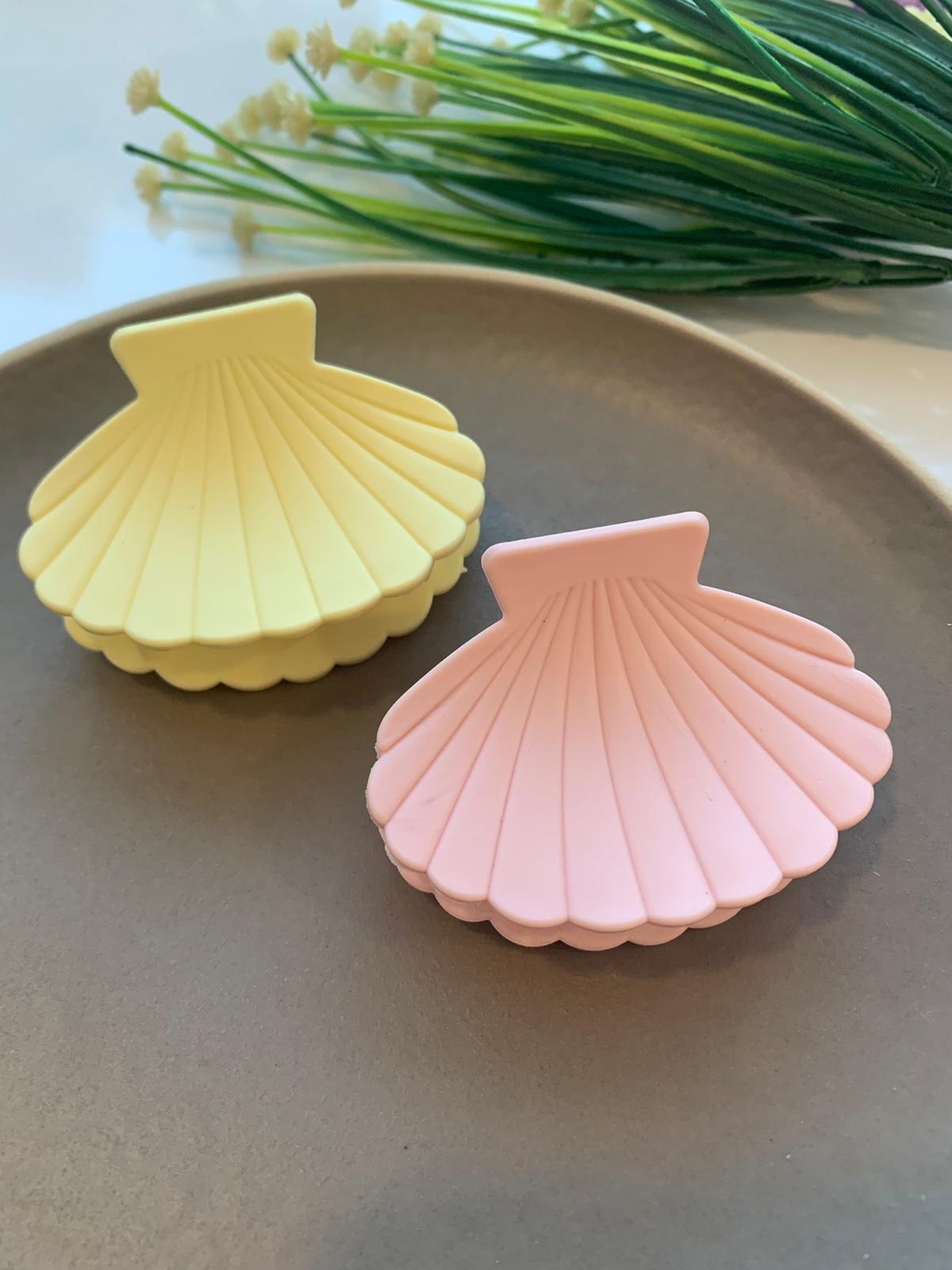 Sarı Pembe İkili Midye Toka Seti