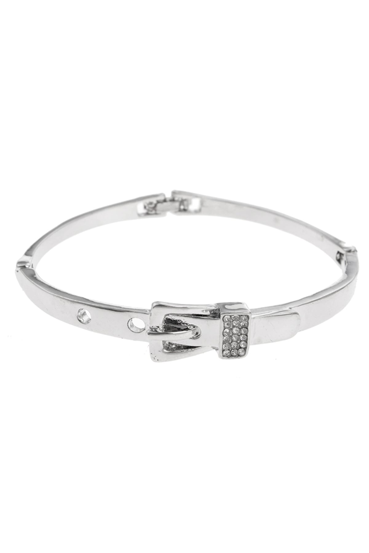 Silver Kemer Şeklinde Kelepçe Bileklik