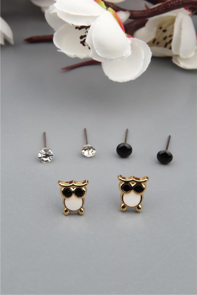 6 Lı Baykuş Küpe Seti