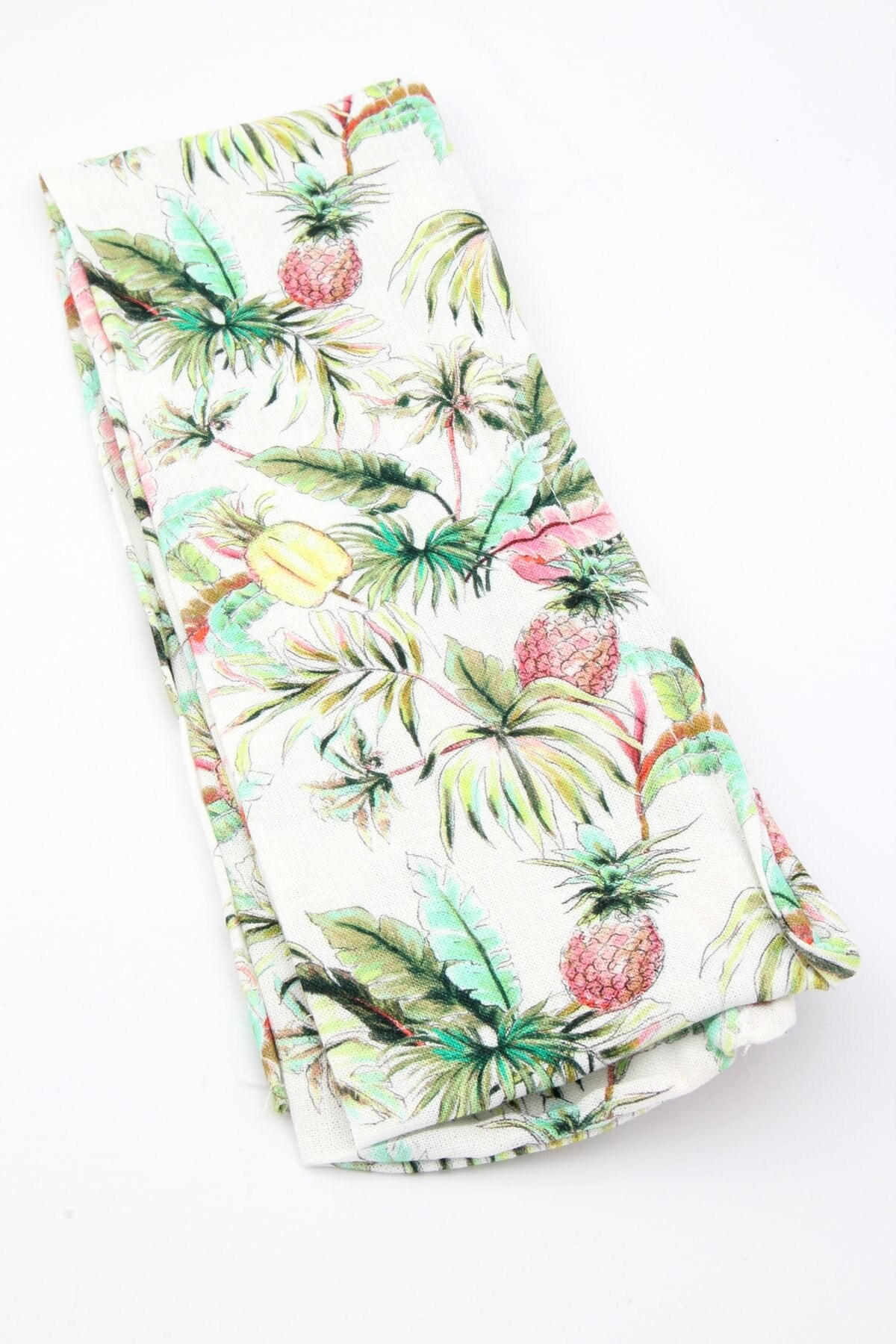 Ananas Tropikal Desenli Afrika Telli Bandana