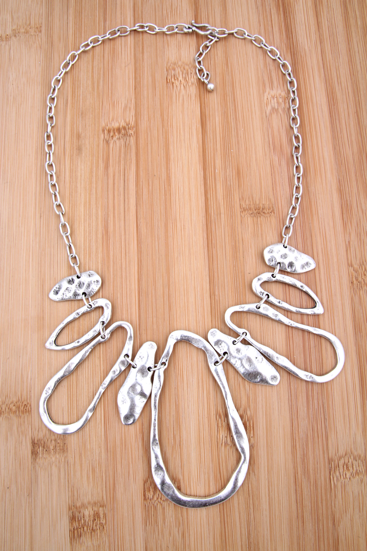 Antik Silver Geometrik Kolye