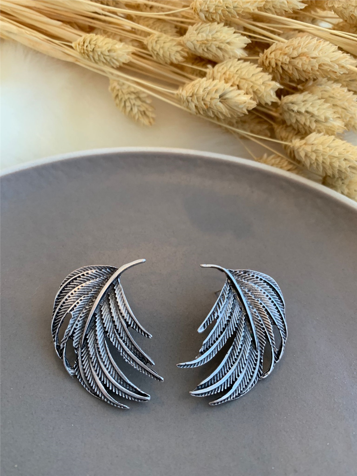 Antik Silver Tüy Küpe