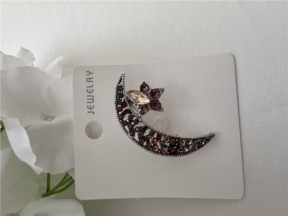 Ay ve Yıldız Broş