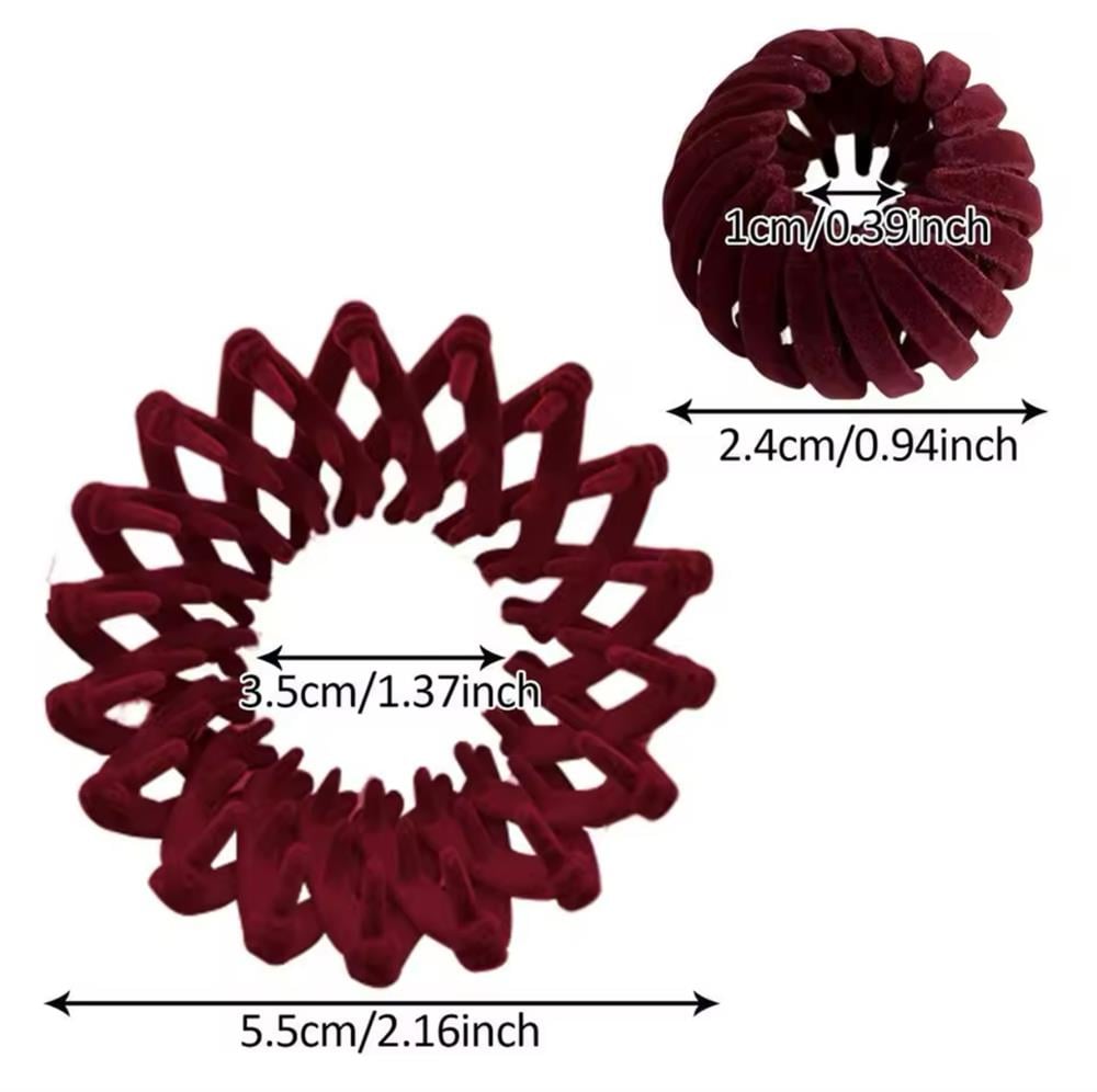 Bordo Kadife Topuz Tokası