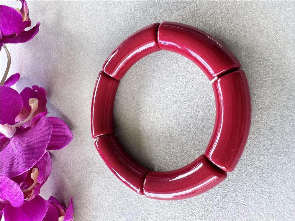 Bordo Lastikli Bileklik