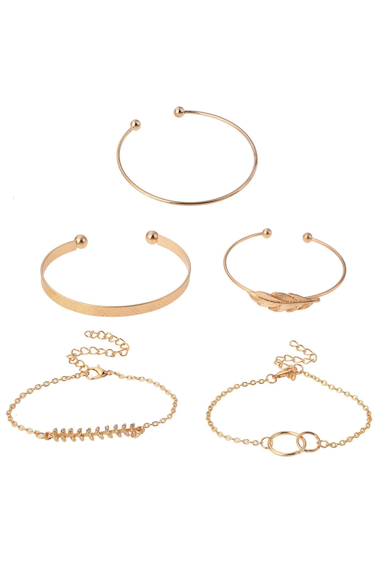 Çoklu Gold Bileklik Seti