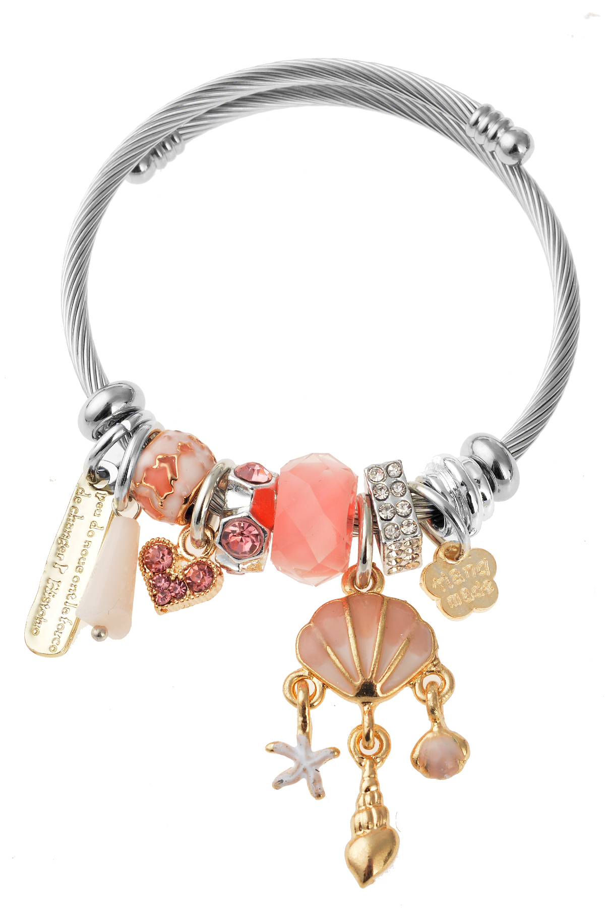 Denizkabuğu Figürlü Silver Bileklik